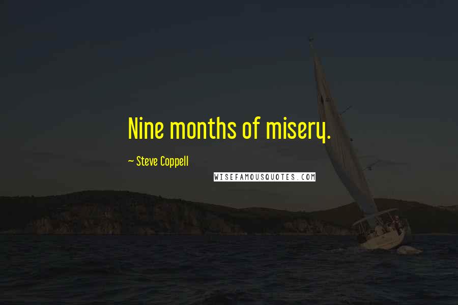 Steve Coppell Quotes: Nine months of misery.