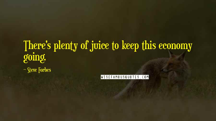 Steve Forbes Quotes: There's plenty of juice to keep this economy going.