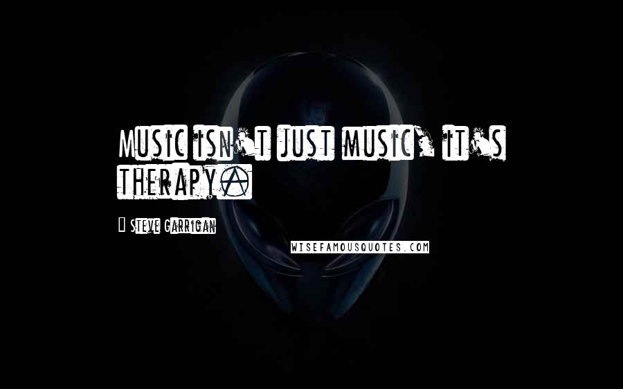 Steve Garrigan Quotes: Music isn't just music, it's therapy.