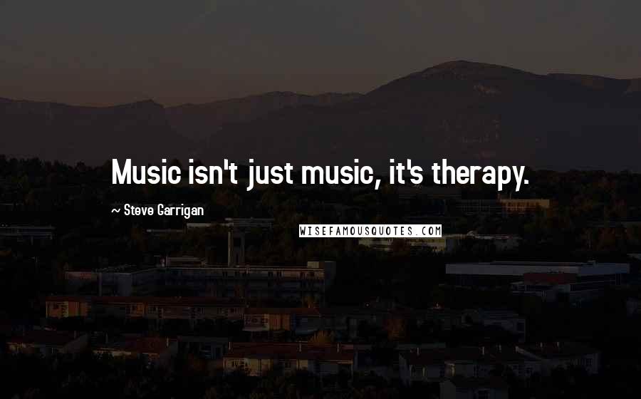 Steve Garrigan Quotes: Music isn't just music, it's therapy.