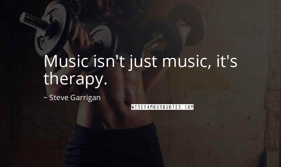 Steve Garrigan Quotes: Music isn't just music, it's therapy.