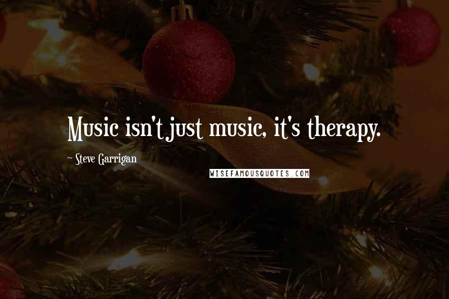 Steve Garrigan Quotes: Music isn't just music, it's therapy.