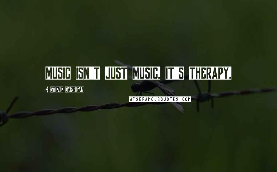 Steve Garrigan Quotes: Music isn't just music, it's therapy.