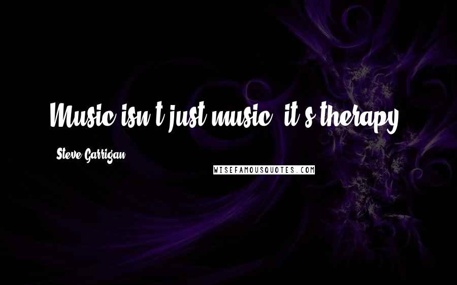 Steve Garrigan Quotes: Music isn't just music, it's therapy.