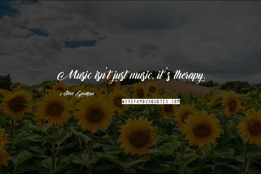 Steve Garrigan Quotes: Music isn't just music, it's therapy.