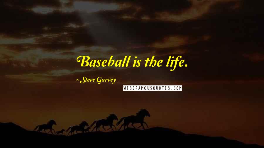 Steve Garvey Quotes: Baseball is the life.