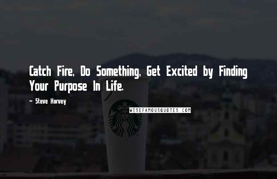 Steve Harvey Quotes: Catch Fire, Do Something, Get Excited by Finding Your Purpose In Life.