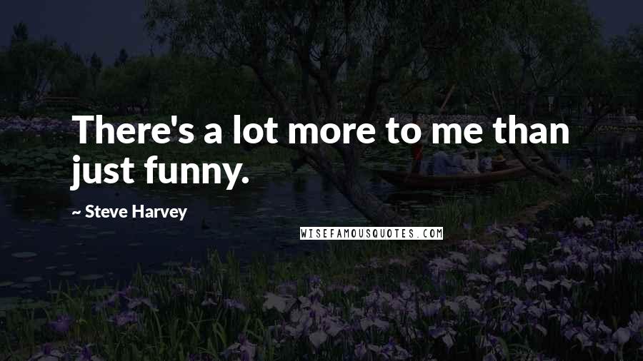 Steve Harvey Quotes: There's a lot more to me than just funny.