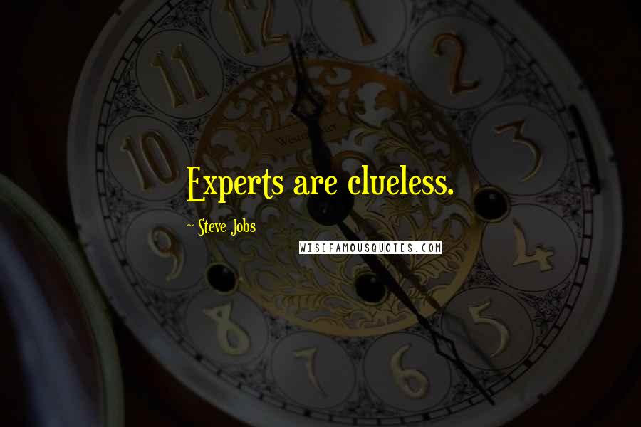 Steve Jobs Quotes: Experts are clueless.