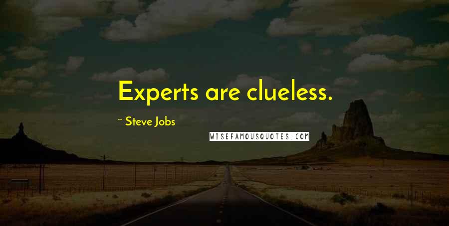 Steve Jobs Quotes: Experts are clueless.