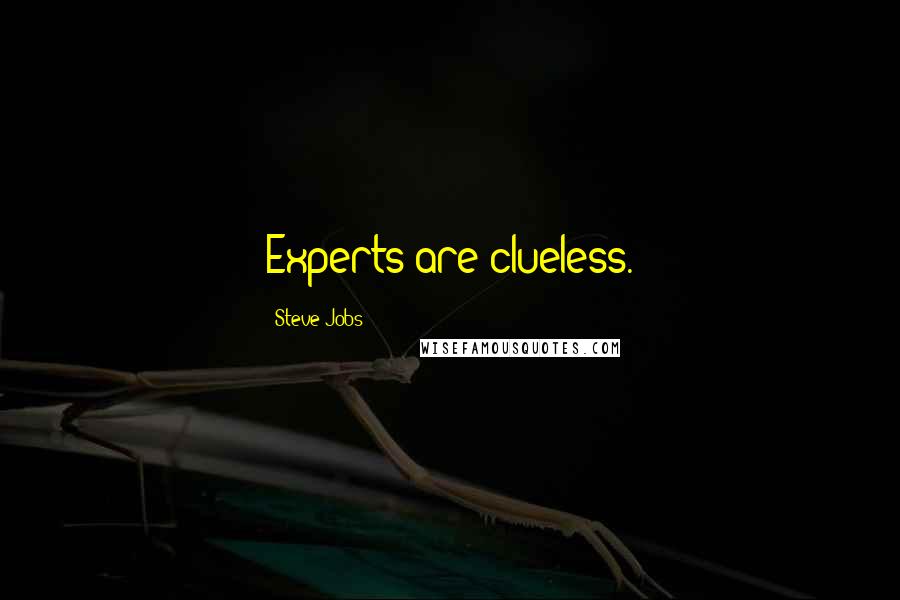 Steve Jobs Quotes: Experts are clueless.