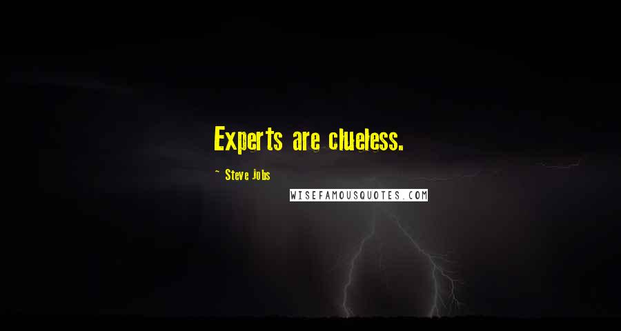 Steve Jobs Quotes: Experts are clueless.