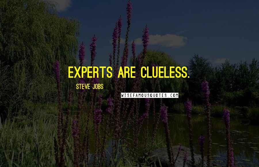 Steve Jobs Quotes: Experts are clueless.