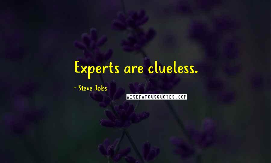 Steve Jobs Quotes: Experts are clueless.