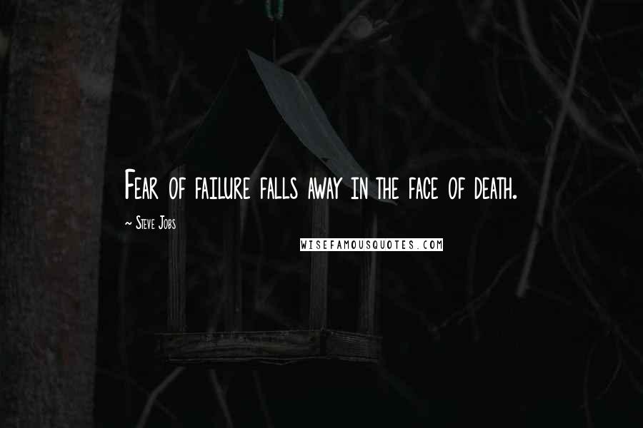 Steve Jobs Quotes: Fear of failure falls away in the face of death.