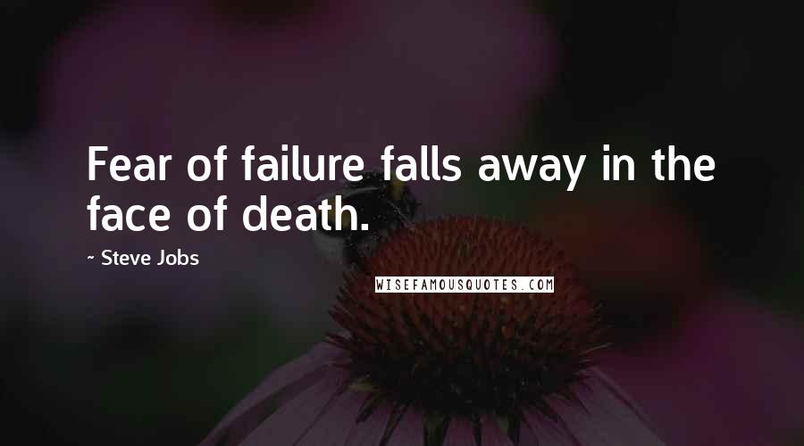 Steve Jobs Quotes: Fear of failure falls away in the face of death.