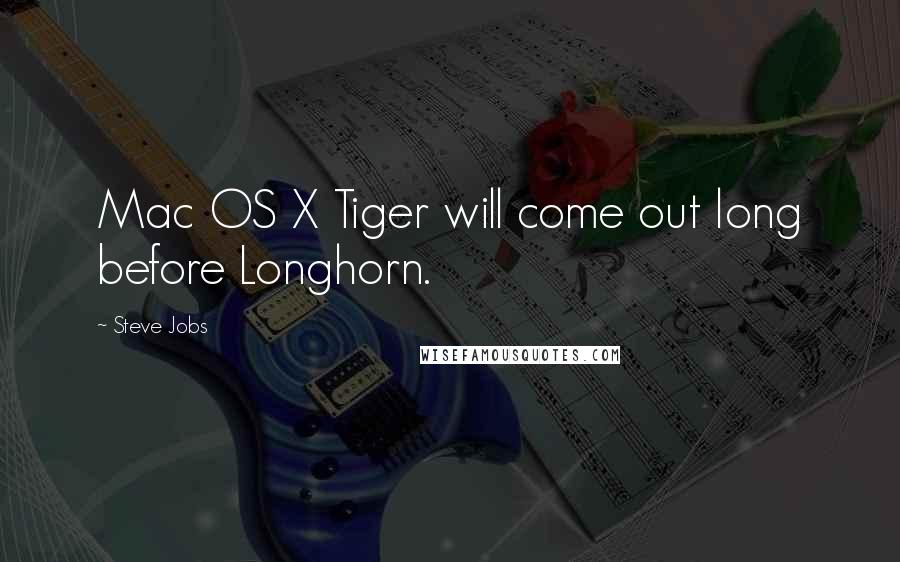 Steve Jobs Quotes: Mac OS X Tiger will come out long before Longhorn.