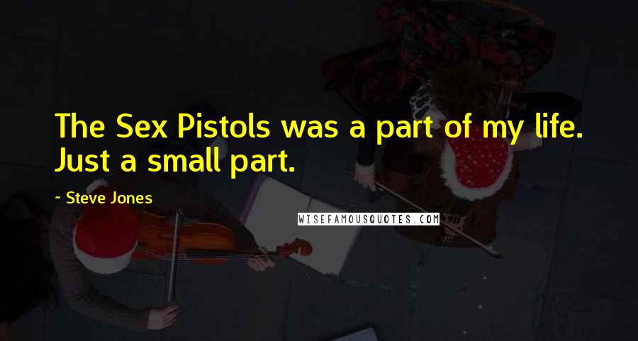Steve Jones Quotes: The Sex Pistols was a part of my life. Just a small part.