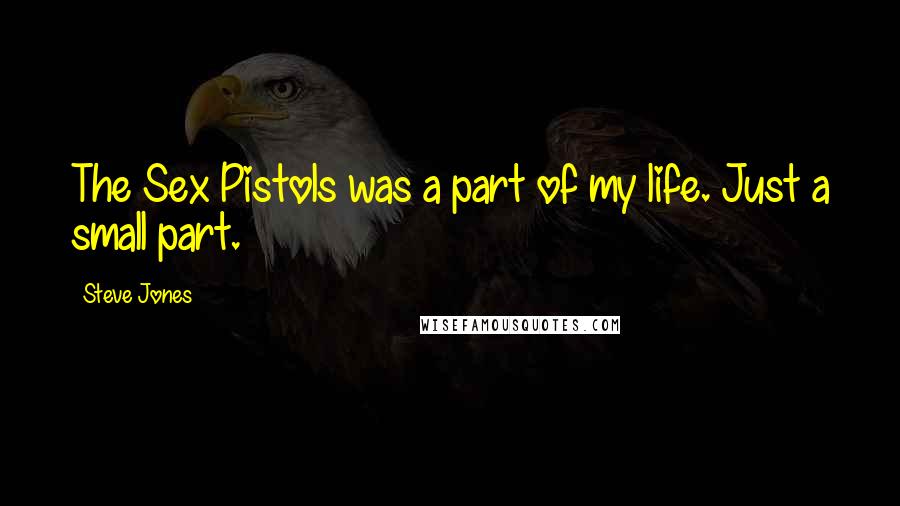 Steve Jones Quotes: The Sex Pistols was a part of my life. Just a small part.