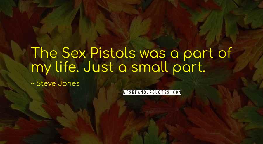 Steve Jones Quotes: The Sex Pistols was a part of my life. Just a small part.