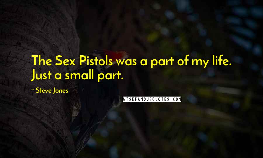 Steve Jones Quotes: The Sex Pistols was a part of my life. Just a small part.