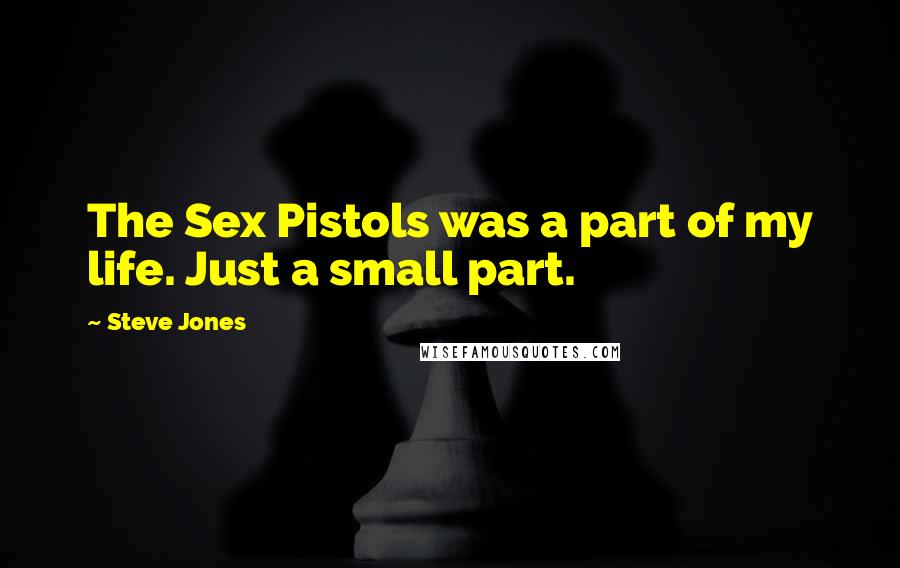 Steve Jones Quotes: The Sex Pistols was a part of my life. Just a small part.