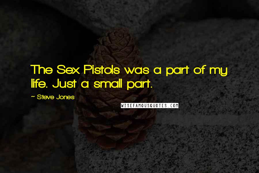 Steve Jones Quotes: The Sex Pistols was a part of my life. Just a small part.