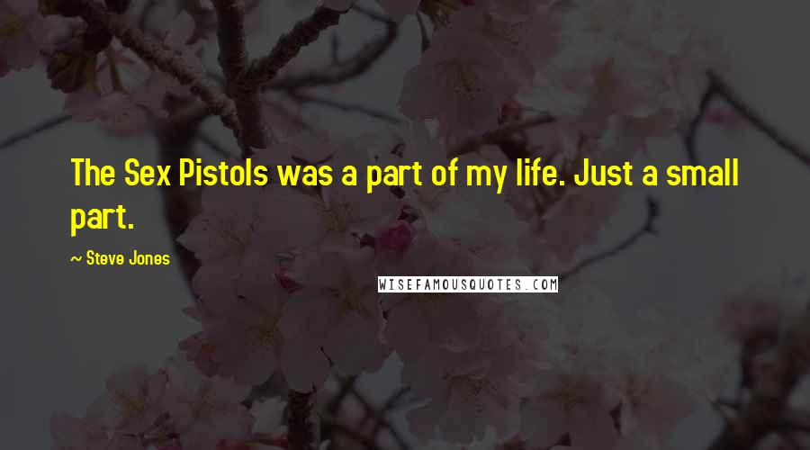Steve Jones Quotes: The Sex Pistols was a part of my life. Just a small part.
