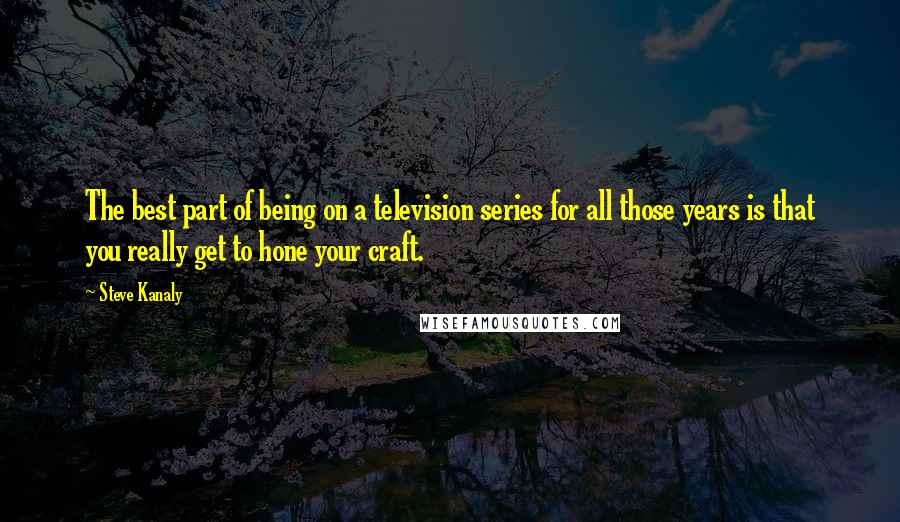 Steve Kanaly Quotes: The best part of being on a television series for all those years is that you really get to hone your craft.