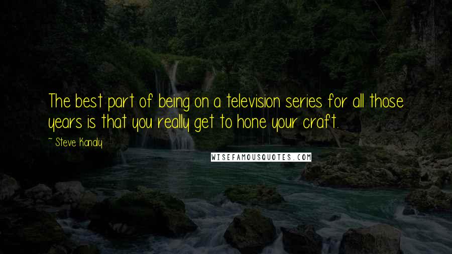 Steve Kanaly Quotes: The best part of being on a television series for all those years is that you really get to hone your craft.
