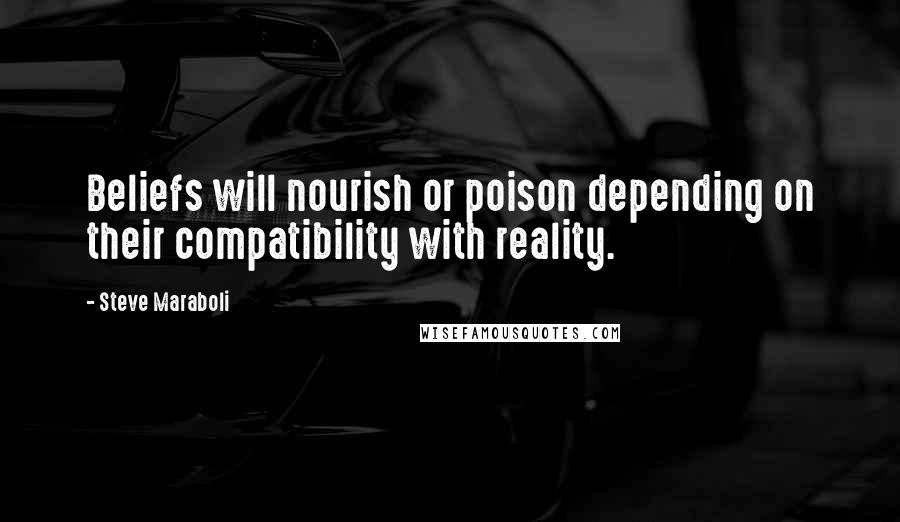 Steve Maraboli Quotes: Beliefs will nourish or poison depending on their compatibility with reality.