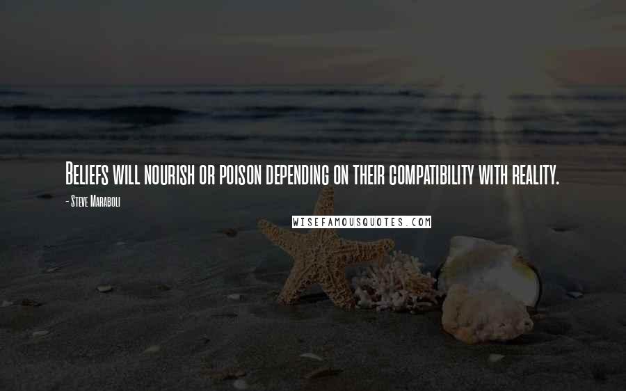 Steve Maraboli Quotes: Beliefs will nourish or poison depending on their compatibility with reality.