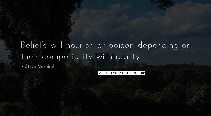 Steve Maraboli Quotes: Beliefs will nourish or poison depending on their compatibility with reality.