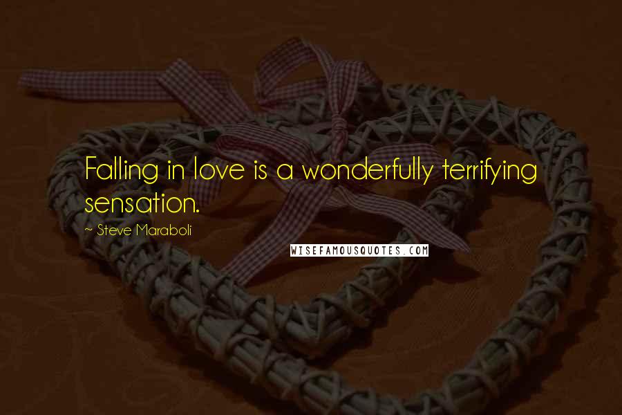 Steve Maraboli Quotes: Falling in love is a wonderfully terrifying sensation.