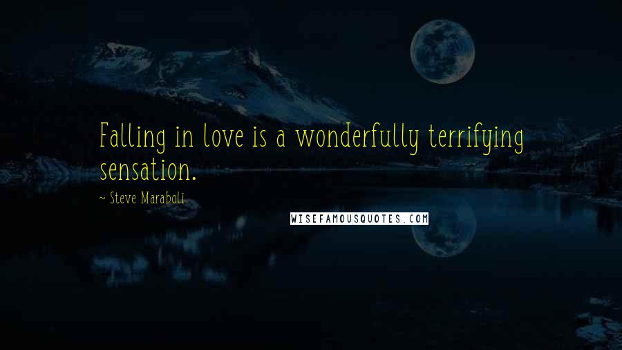 Steve Maraboli Quotes: Falling in love is a wonderfully terrifying sensation.