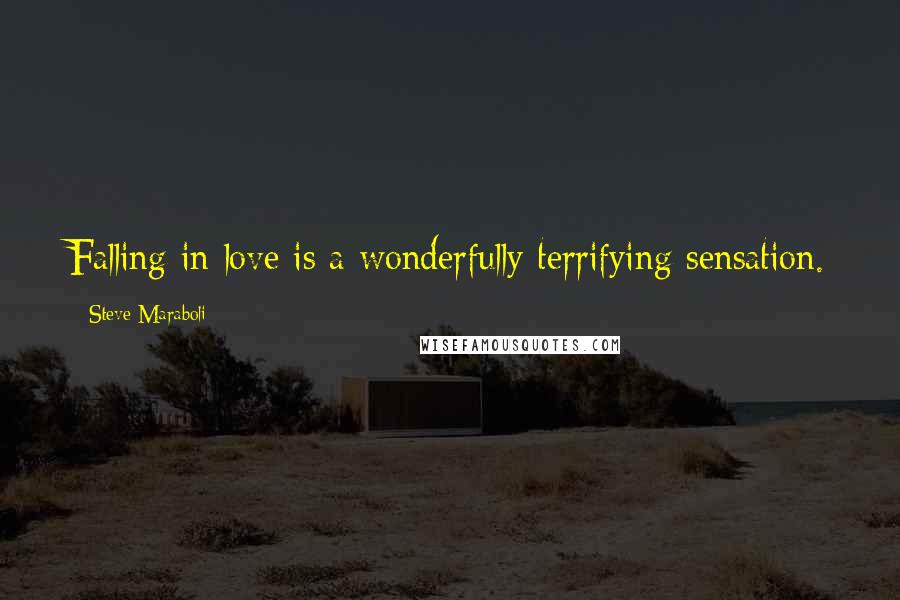 Steve Maraboli Quotes: Falling in love is a wonderfully terrifying sensation.