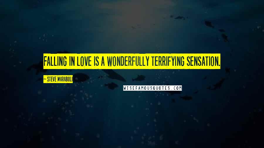 Steve Maraboli Quotes: Falling in love is a wonderfully terrifying sensation.