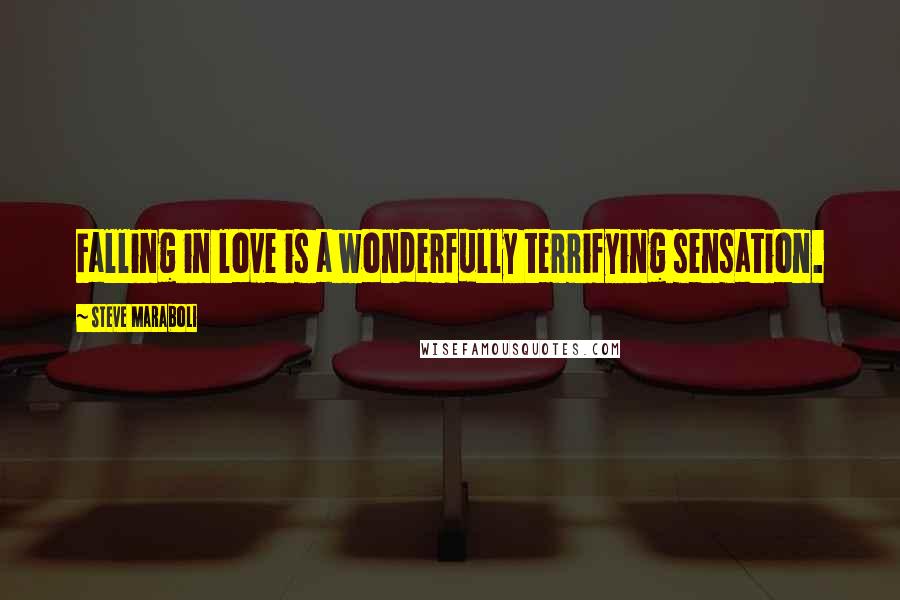 Steve Maraboli Quotes: Falling in love is a wonderfully terrifying sensation.