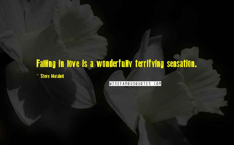 Steve Maraboli Quotes: Falling in love is a wonderfully terrifying sensation.