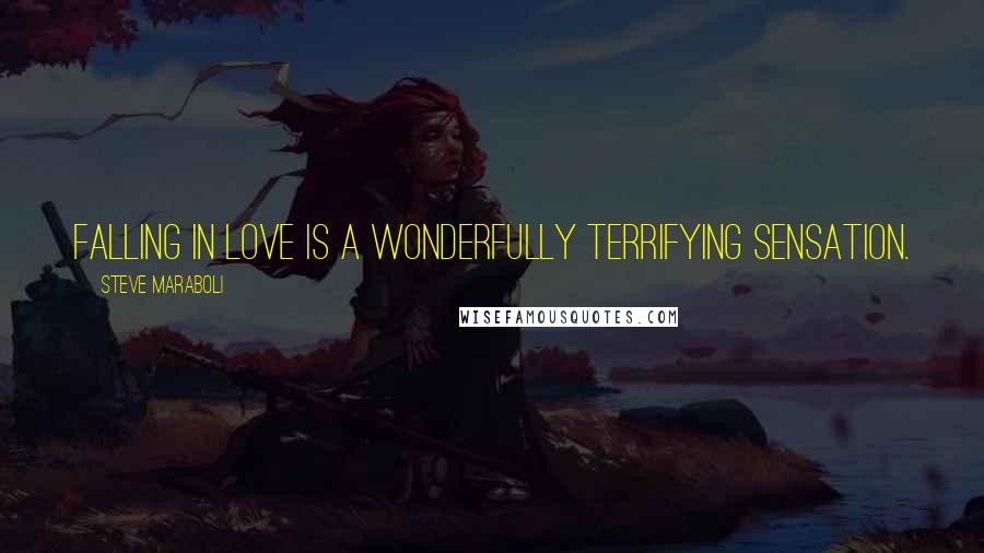 Steve Maraboli Quotes: Falling in love is a wonderfully terrifying sensation.