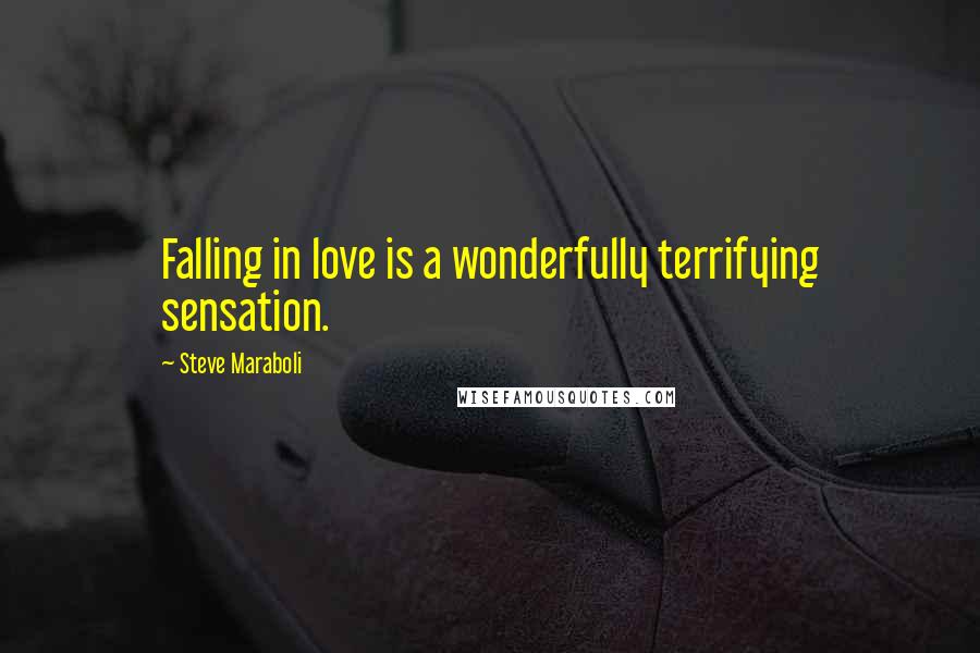 Steve Maraboli Quotes: Falling in love is a wonderfully terrifying sensation.