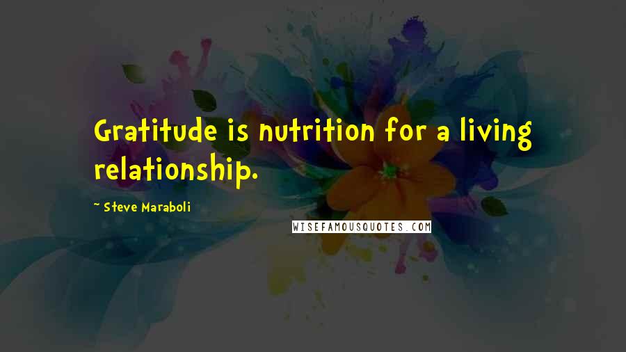 Steve Maraboli Quotes: Gratitude is nutrition for a living relationship.