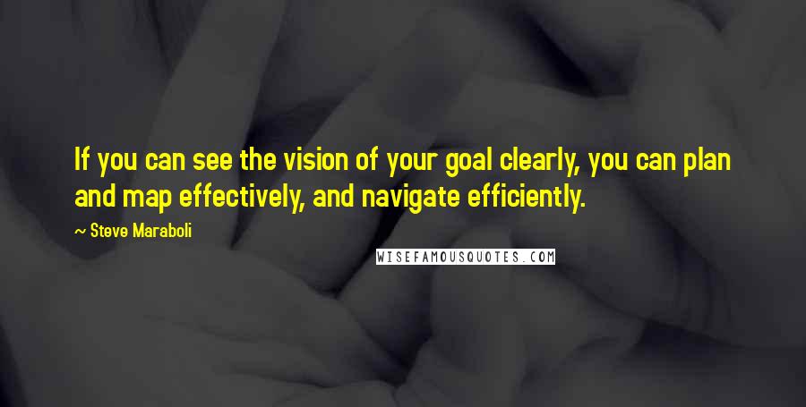 Steve Maraboli Quotes: If you can see the vision of your goal clearly, you can plan and map effectively, and navigate efficiently.