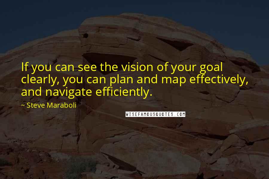 Steve Maraboli Quotes: If you can see the vision of your goal clearly, you can plan and map effectively, and navigate efficiently.