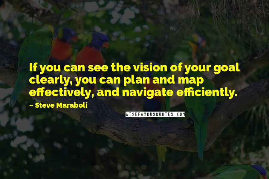 Steve Maraboli Quotes: If you can see the vision of your goal clearly, you can plan and map effectively, and navigate efficiently.