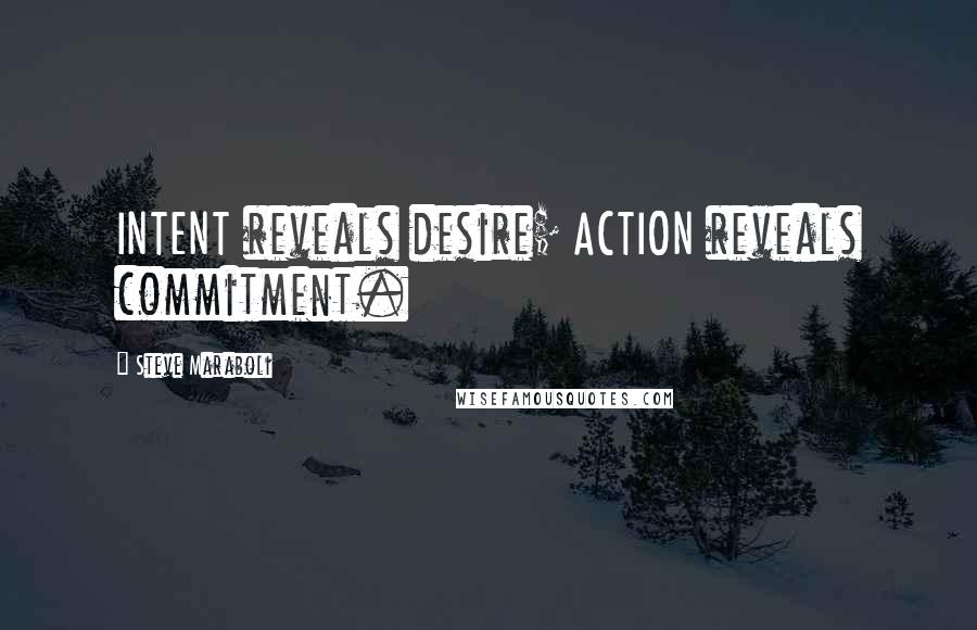 Steve Maraboli Quotes: INTENT reveals desire; ACTION reveals commitment.
