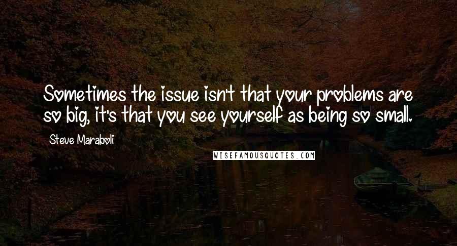 Steve Maraboli Quotes: Sometimes the issue isn't that your problems are so big, it's that you see yourself as being so small.