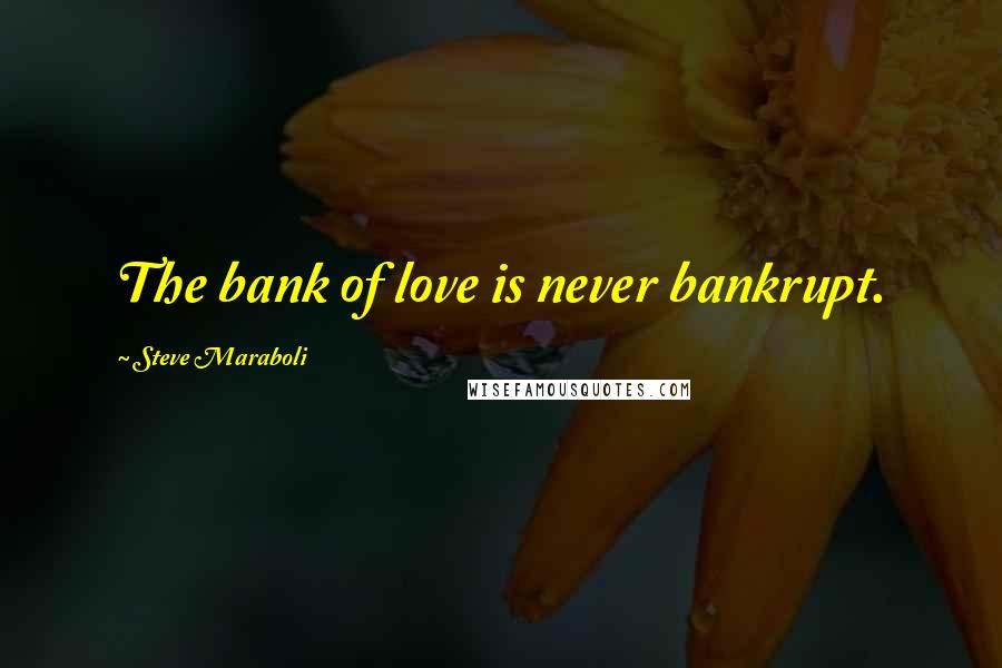 Steve Maraboli Quotes: The bank of love is never bankrupt.