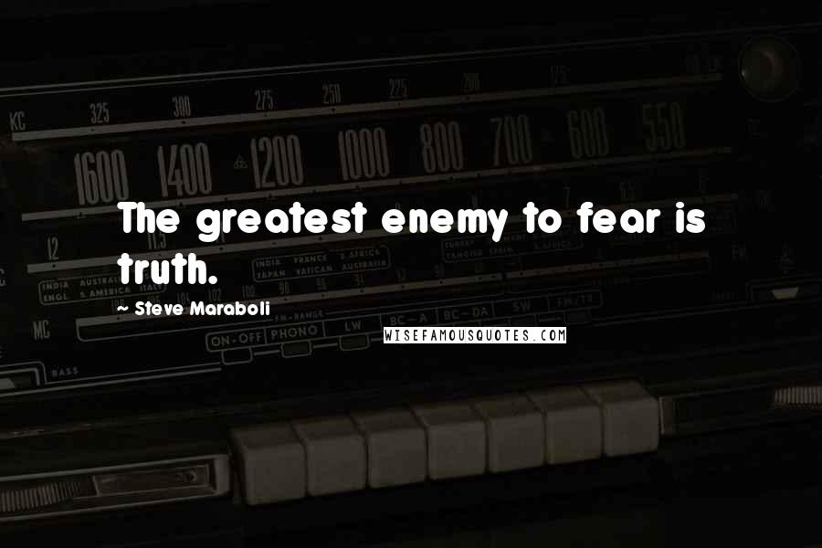 Steve Maraboli Quotes: The greatest enemy to fear is truth.