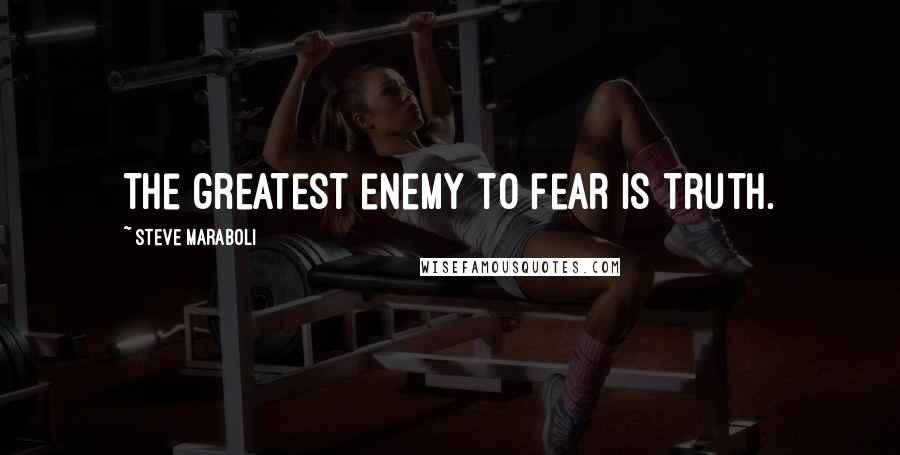 Steve Maraboli Quotes: The greatest enemy to fear is truth.